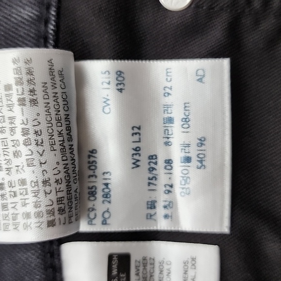 Levi's 513 Men's Black Denim Jeans Size 36 X 32 - Picture 11 of 14